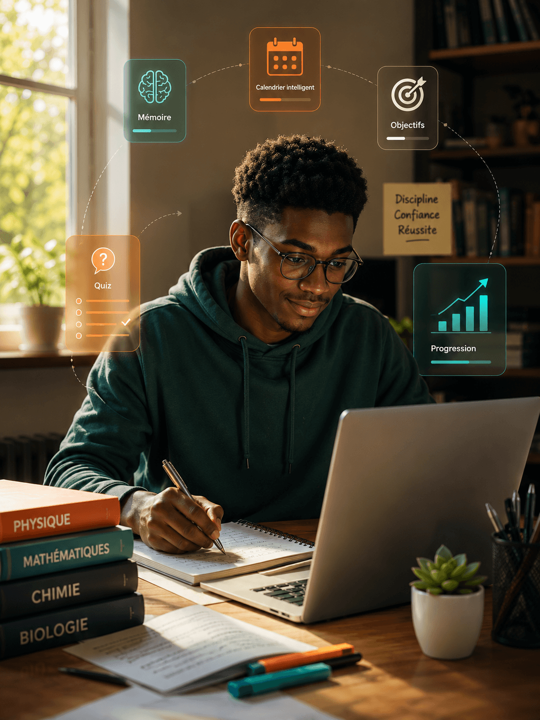Étudiant qui révise avec KalensoAI